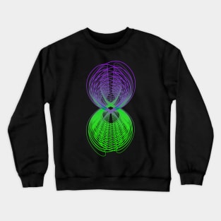 Galaxy abstract geometric purple green Crewneck Sweatshirt